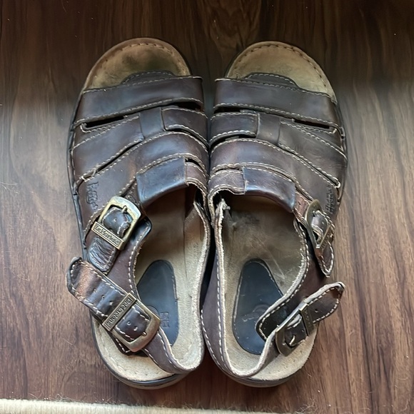 Dr. Martens Fisherman Men’s Brown Leather Sandals with Buckle Size 10 - Picture 9 of 9